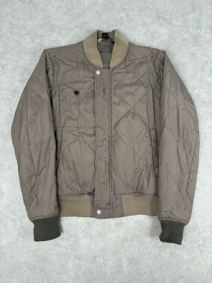 Marc Jacobs Reversible Beige Nylon Quilted Bomber Jacket kgOIbQI 1
