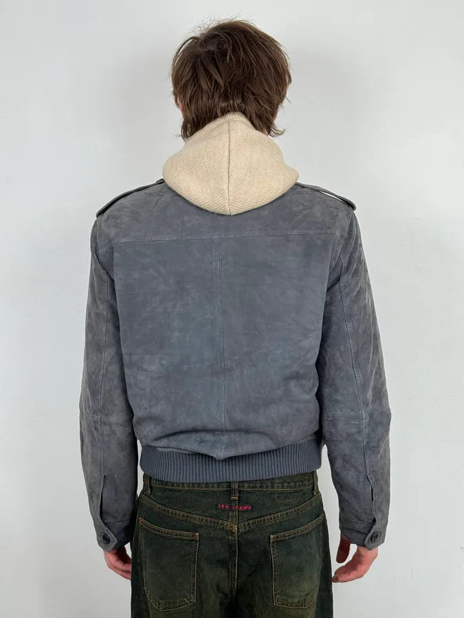 Marc Jacobs Grey Suede Leather Premium Jacket IynHRoS 2