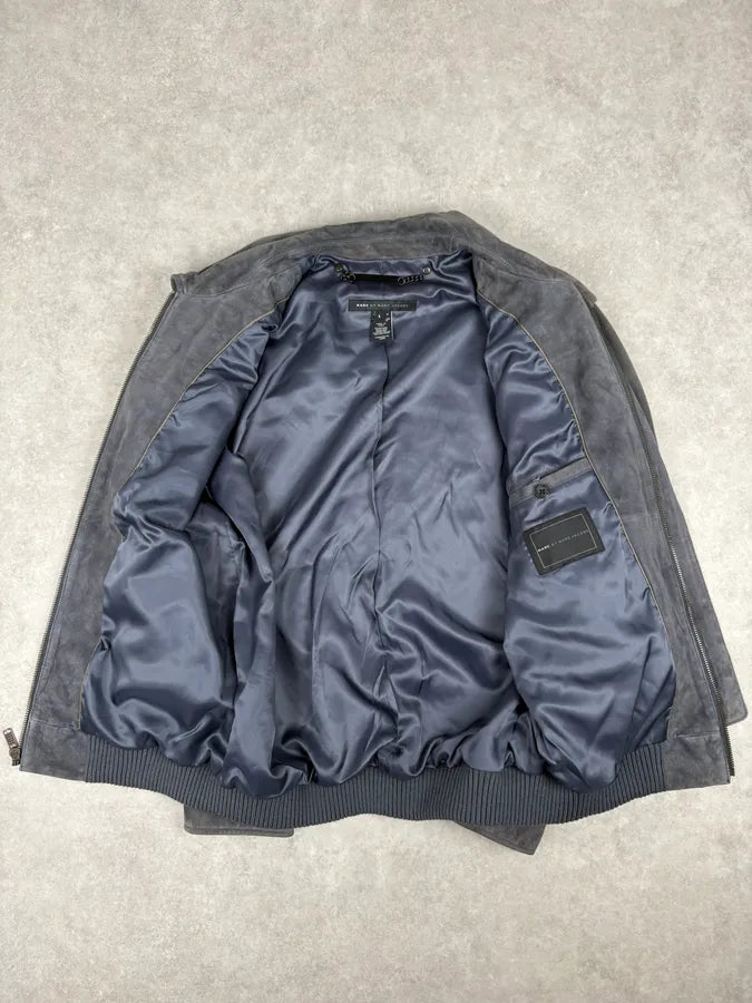 Marc Jacobs Grey Suede Leather Premium Jacket IynHRoS 6