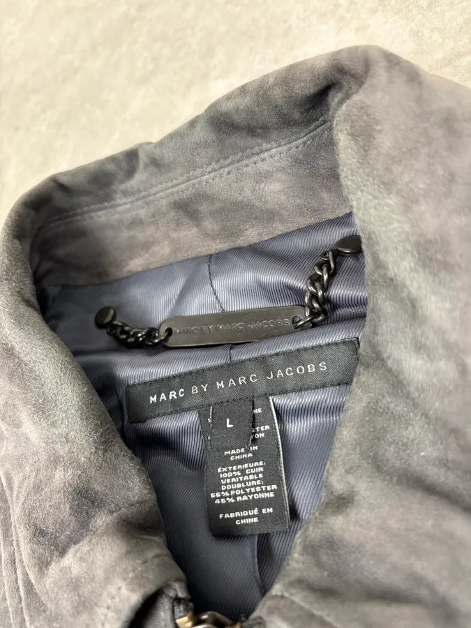 Marc Jacobs Grey Suede Leather Premium Jacket IynHRoS 7