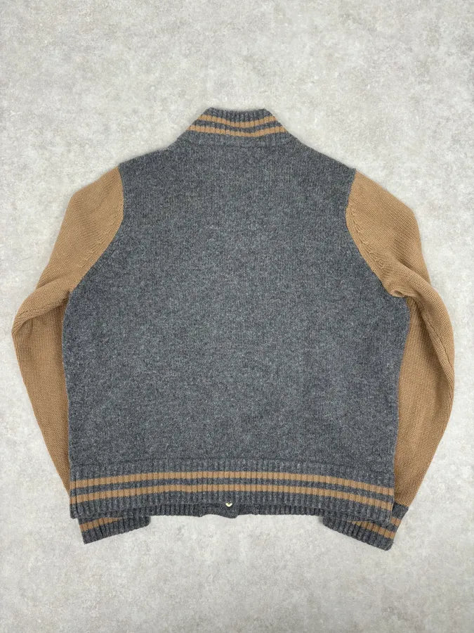 Marc Jacobs Grey Wool Contrast Sleeves Teddy Jacket gwUHWgU 5