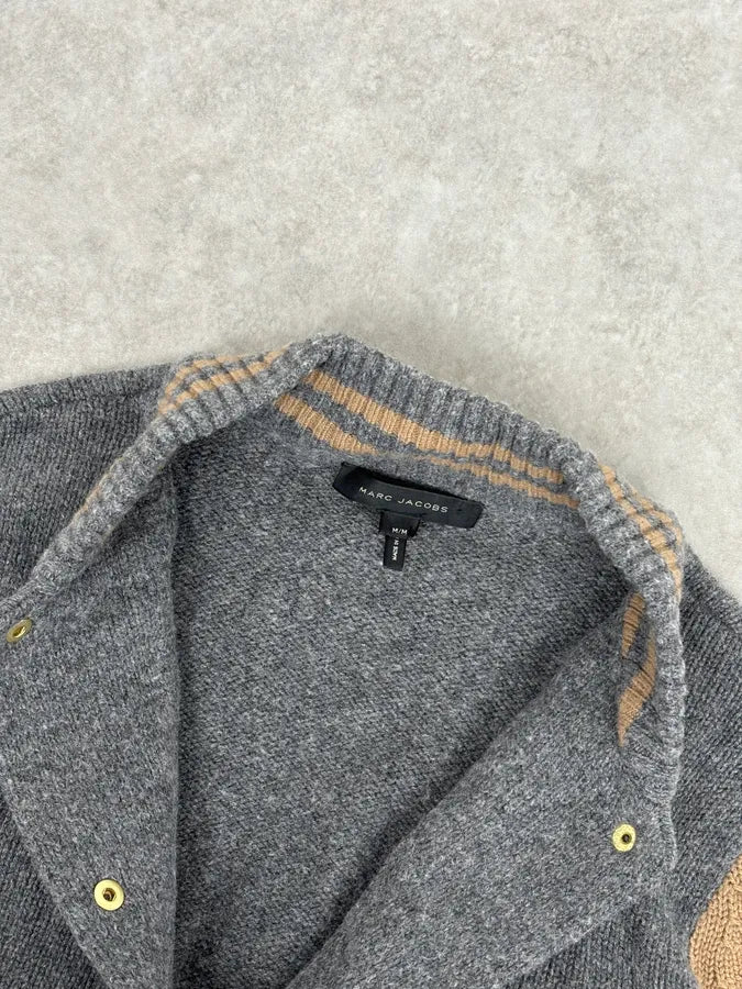 Marc Jacobs Grey Wool Contrast Sleeves Teddy Jacket gwUHWgU 8