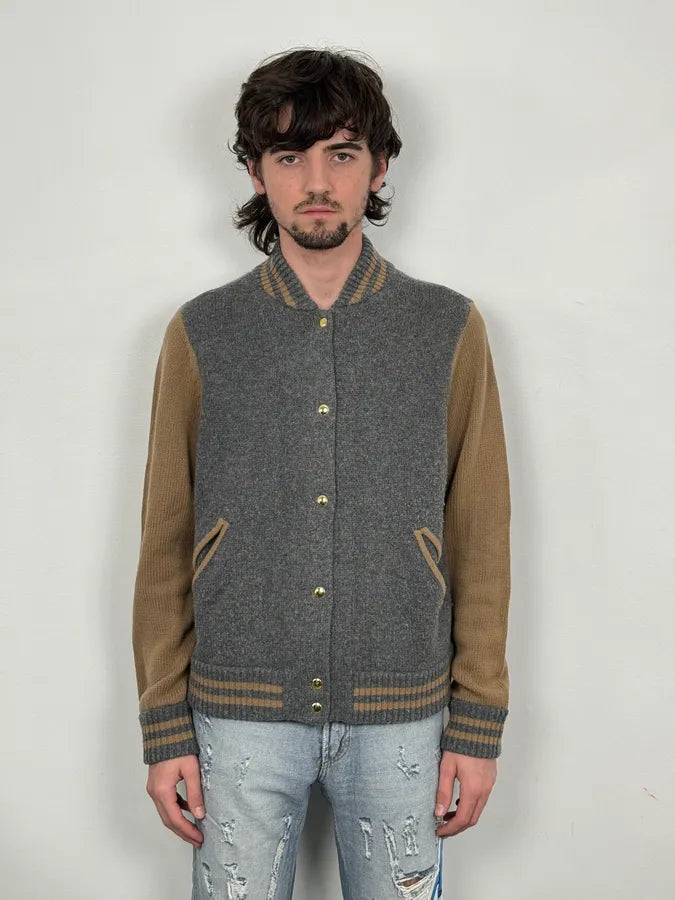 Marc Jacobs Grey Wool Contrast Sleeves Teddy Jacket gwUHWgU 0