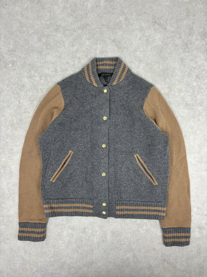 Marc Jacobs Grey Wool Contrast Sleeves Teddy Jacket gwUHWgU 2