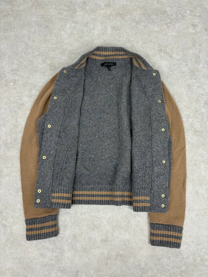 Marc Jacobs Grey Wool Contrast Sleeves Teddy Jacket gwUHWgU 7