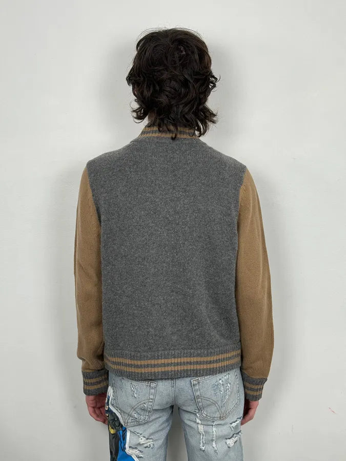 Marc Jacobs Grey Wool Contrast Sleeves Teddy Jacket gwUHWgU 1