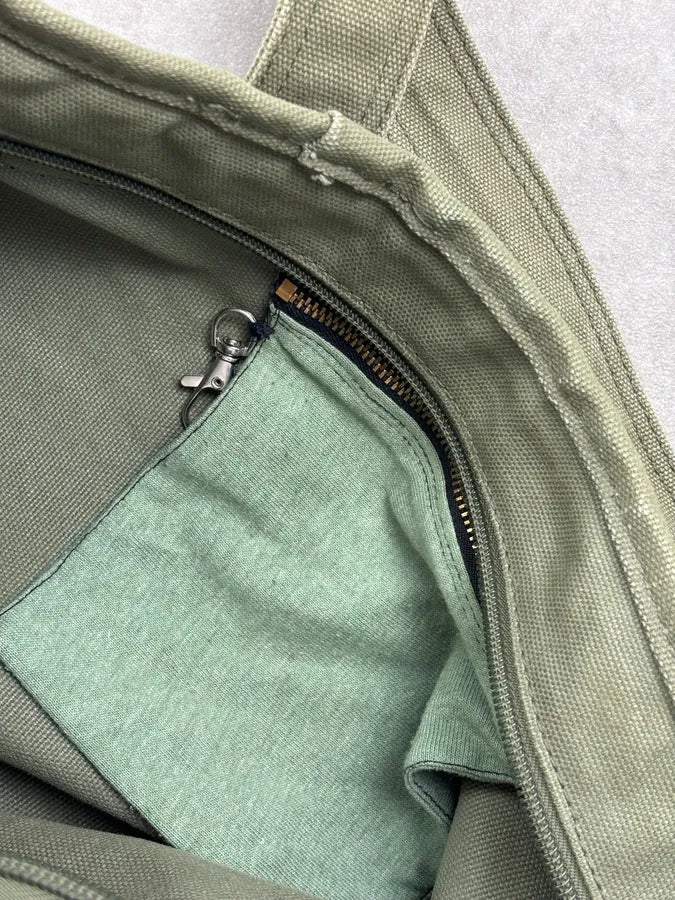 Marc Jacobs Khaki Canvas Logo Tote Bag RawSqsy 15