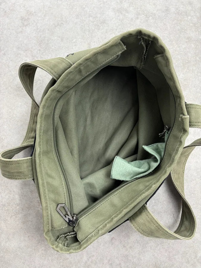 Marc Jacobs Khaki Canvas Logo Tote Bag RawSqsy 16