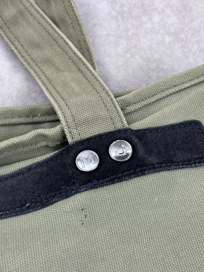 Marc Jacobs Khaki Canvas Logo Tote Bag RawSqsy 11