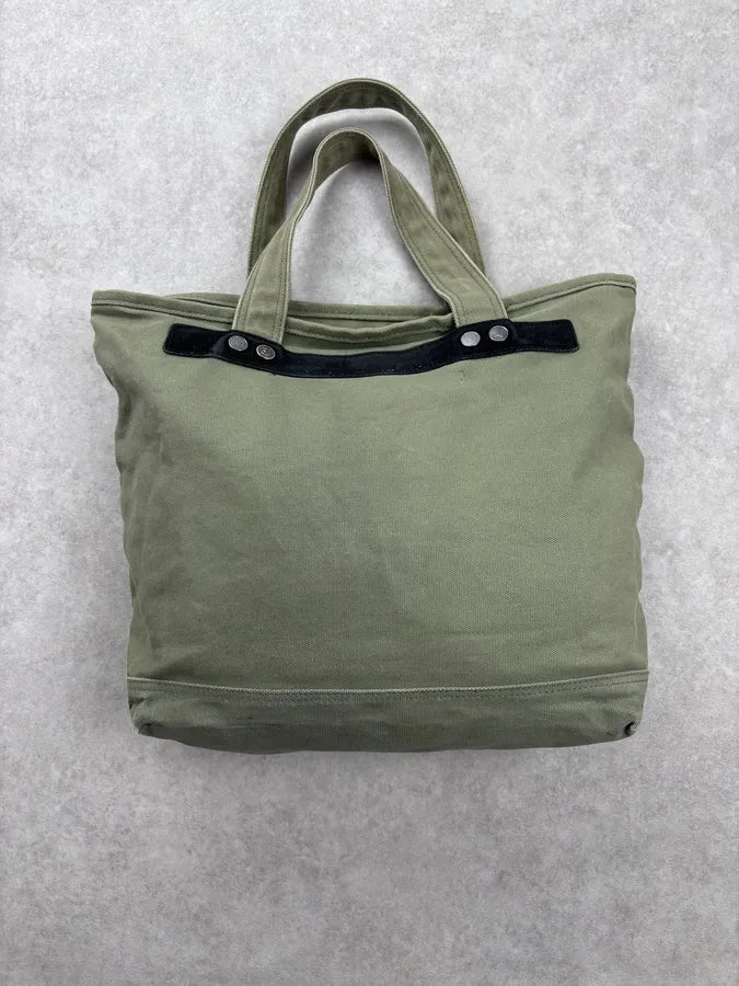 Marc Jacobs Khaki Canvas Logo Tote Bag RawSqsy 7
