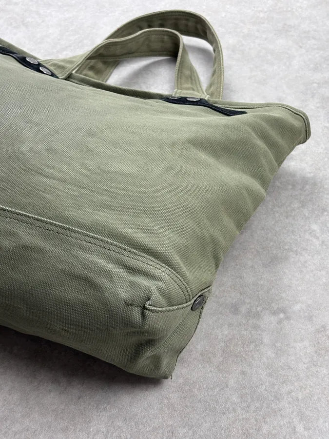 Marc Jacobs Khaki Canvas Logo Tote Bag RawSqsy 9