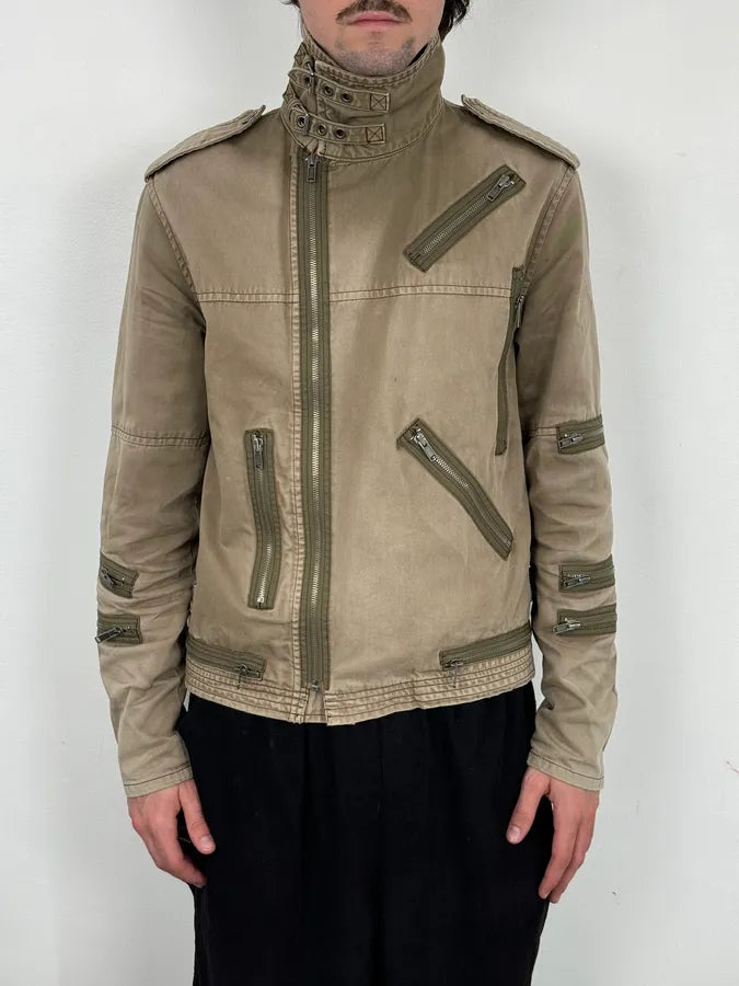 Marc Jacobs Khaki Multi Zip Avant-Garde Jacket wlZmBCr 0