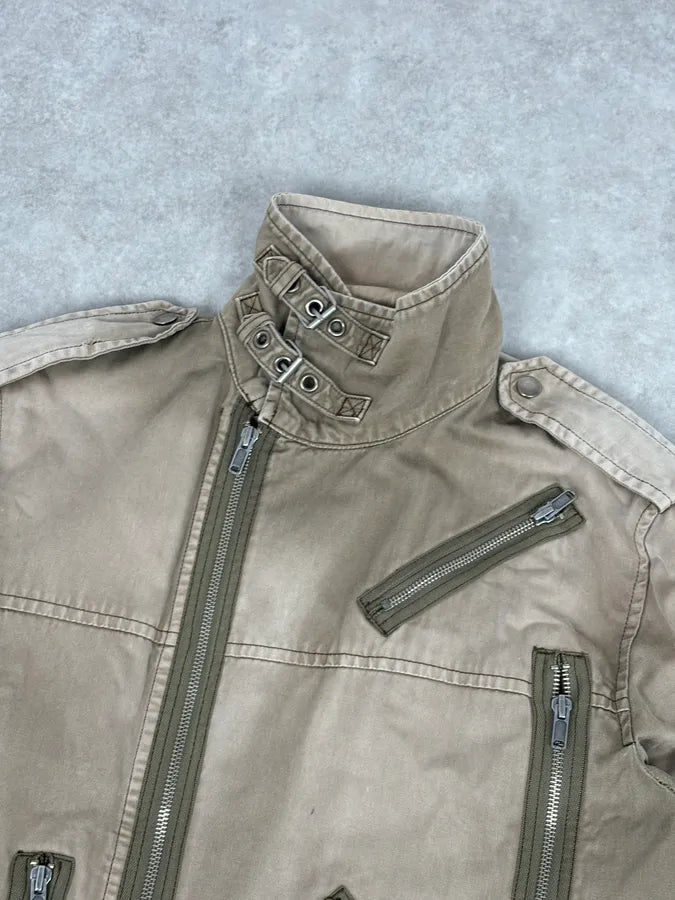 Marc Jacobs Khaki Multi Zip Avant-Garde Jacket wlZmBCr 4