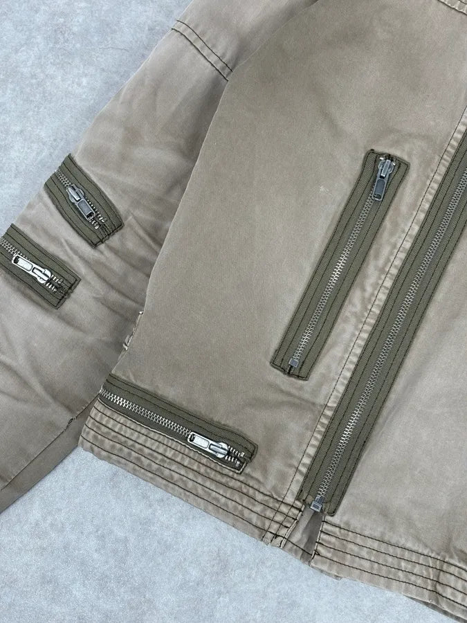 Marc Jacobs Khaki Multi Zip Avant-Garde Jacket wlZmBCr 8