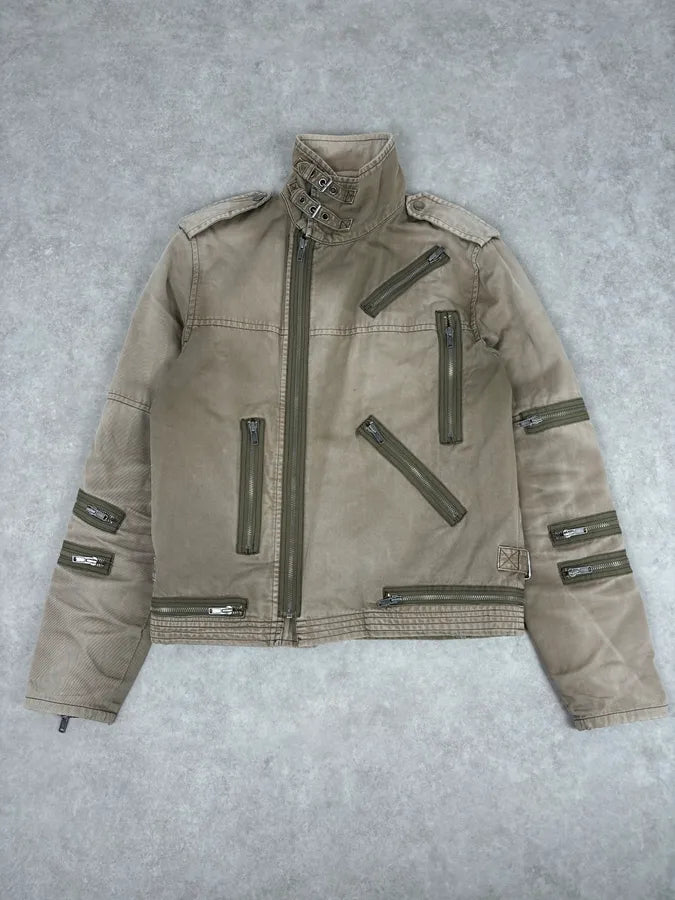 Marc Jacobs Khaki Multi Zip Avant-Garde Jacket wlZmBCr 3