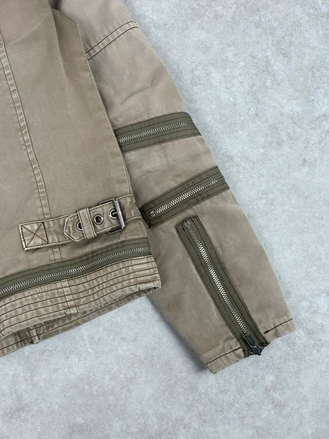 Marc Jacobs Khaki Multi Zip Avant-Garde Jacket wlZmBCr 7