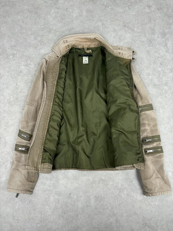 Marc Jacobs Khaki Multi Zip Avant-Garde Jacket wlZmBCr 6