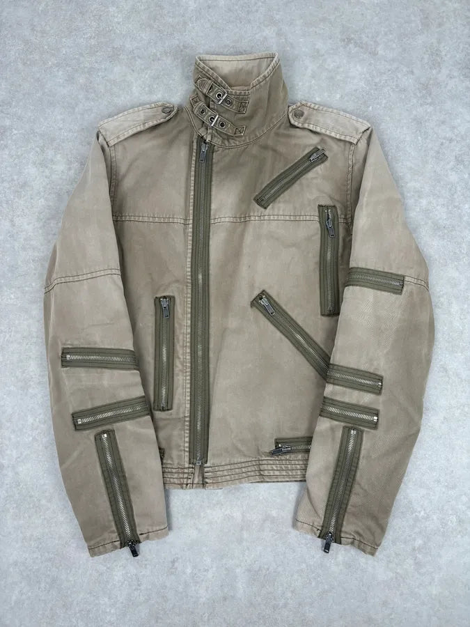 Marc Jacobs Khaki Multi Zip Avant-Garde Jacket wlZmBCr 2