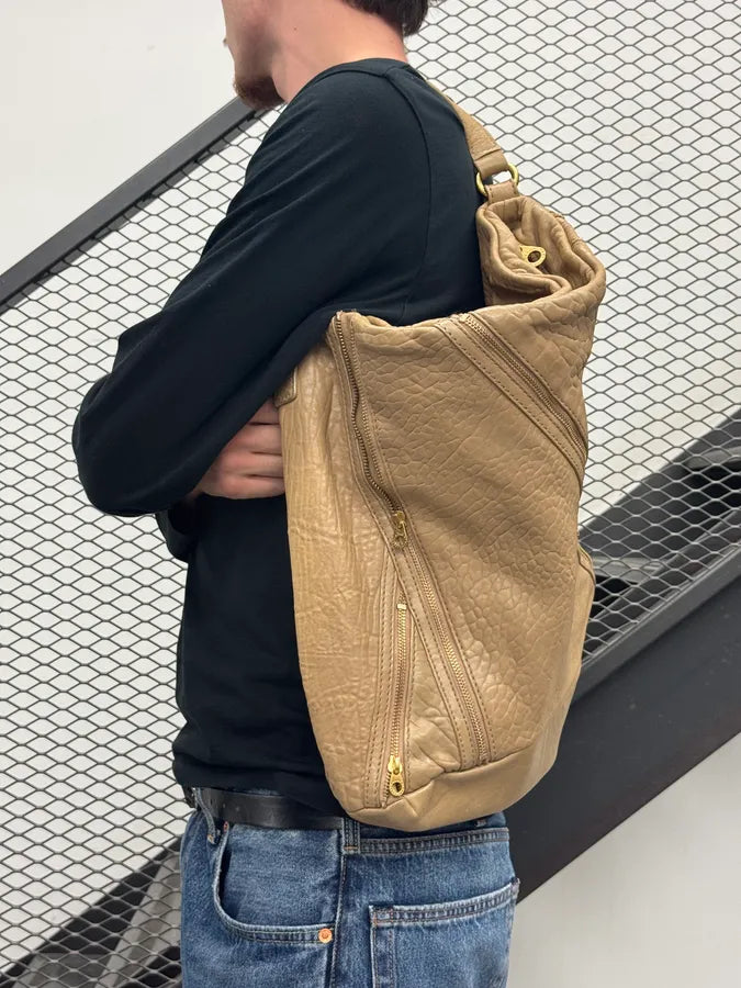 Marc Jacobs Multi-Zip Beige Leather Shoulder Bag uWYIfbq 1