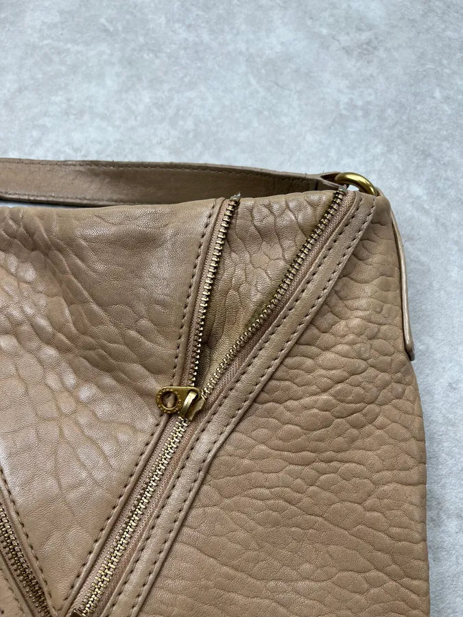 Marc Jacobs Multi-Zip Beige Leather Shoulder Bag uWYIfbq 3