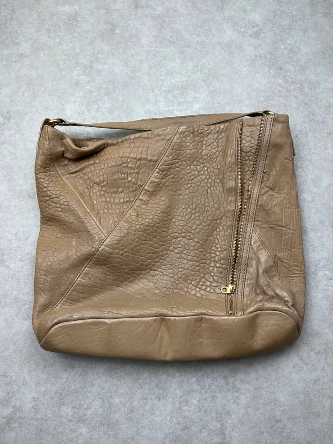 Marc Jacobs Multi-Zip Beige Leather Shoulder Bag uWYIfbq 5