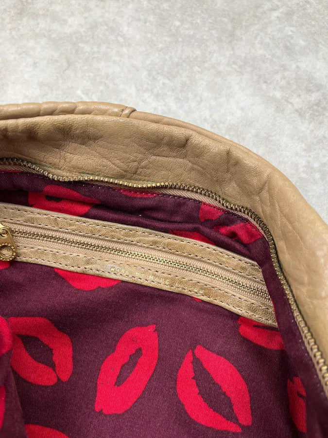 Marc Jacobs Multi-Zip Beige Leather Shoulder Bag uWYIfbq 6