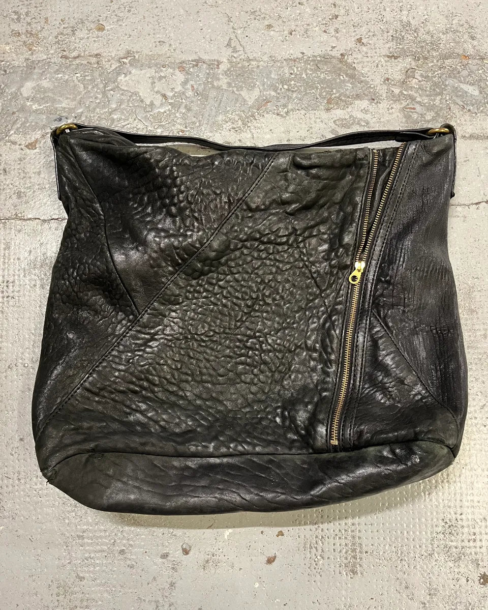 Marc Jacobs Multi Zip Black Grained Leather Shoulder Bag YnMOpCf 5