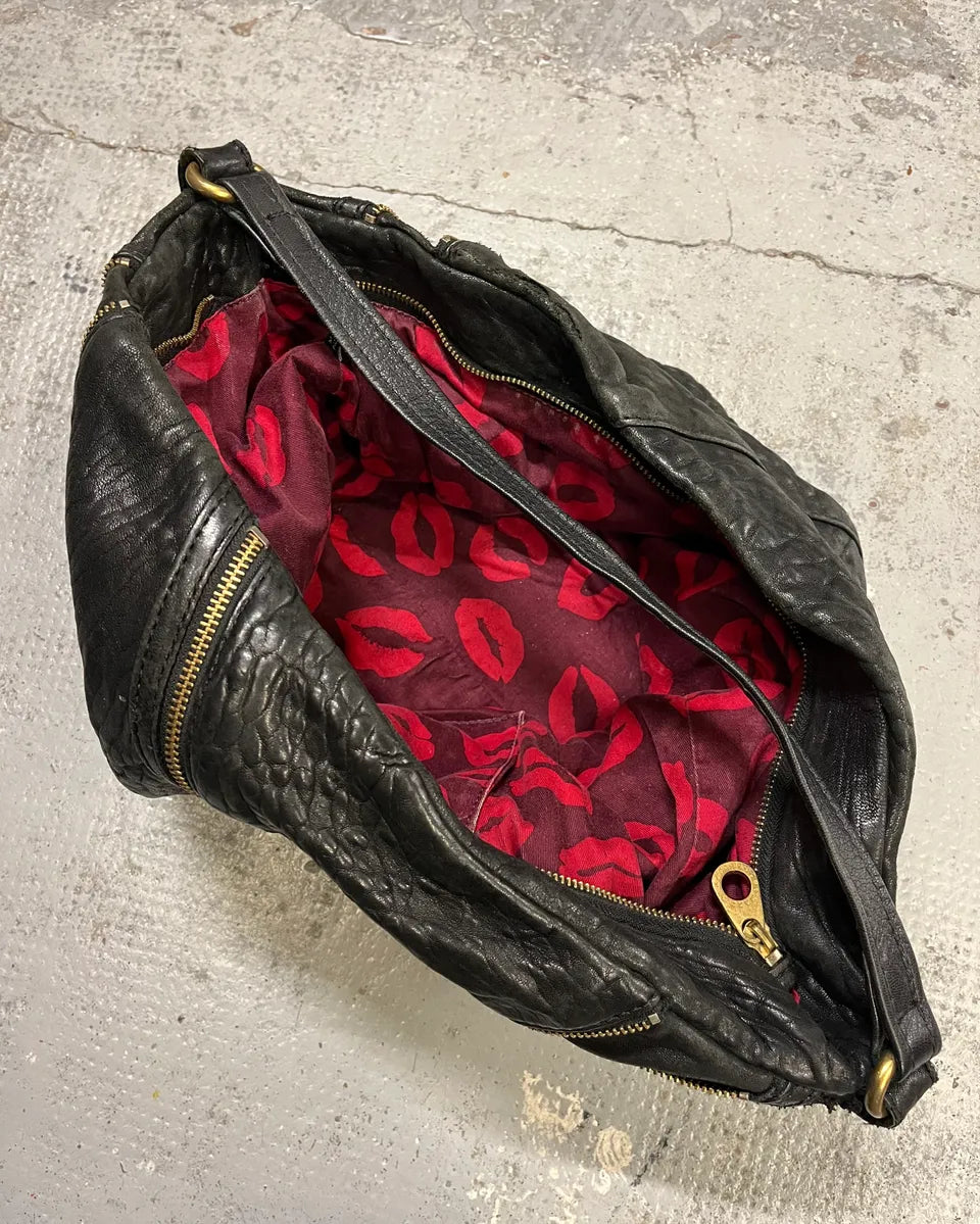 Marc Jacobs Multi Zip Black Grained Leather Shoulder Bag YnMOpCf 6