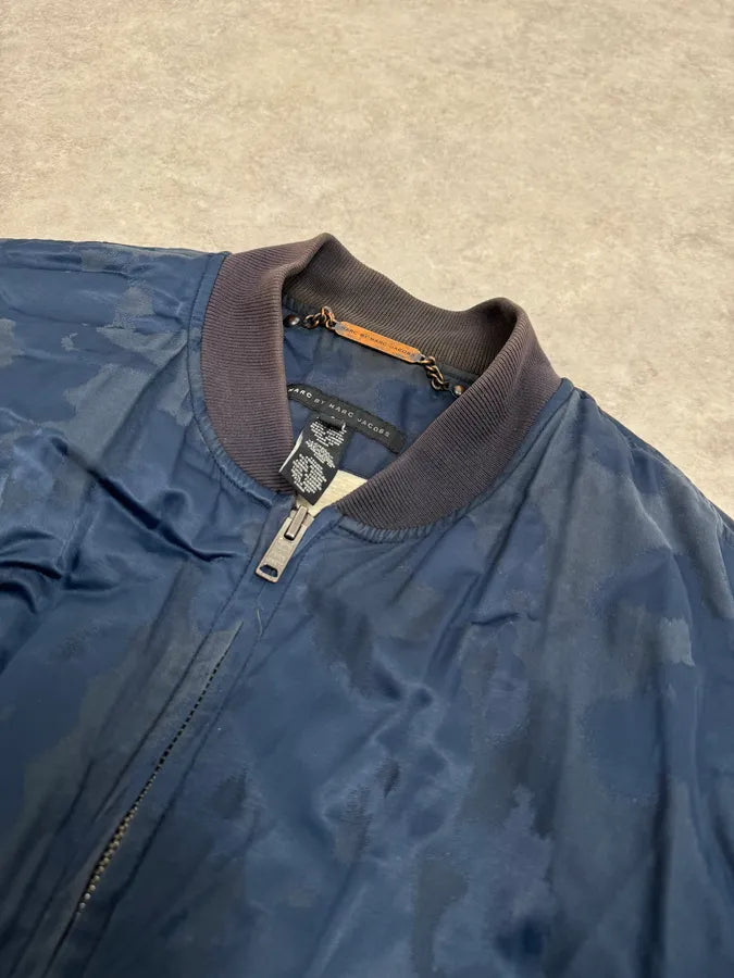 Marc Jacobs Navy Camo Cozy Bomber Jacket uDQLvRv 4