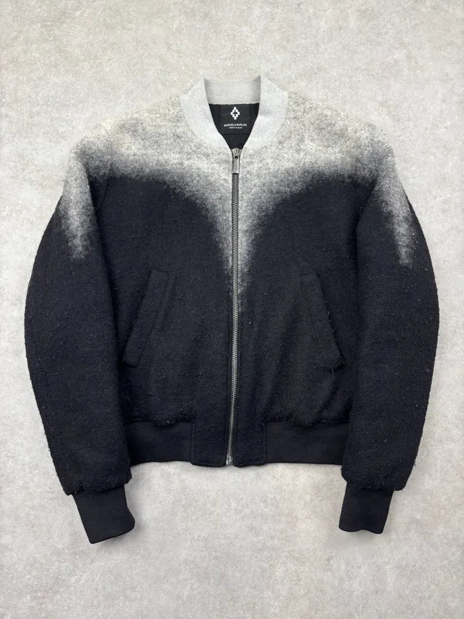 Marcelo Burlon Black & Grey Wool Bomber Jacket OXhRukn 0