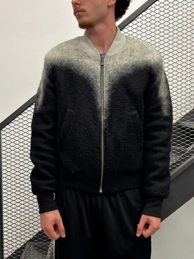 Marcelo Burlon Black & Grey Wool Bomber Jacket OXhRukn 1