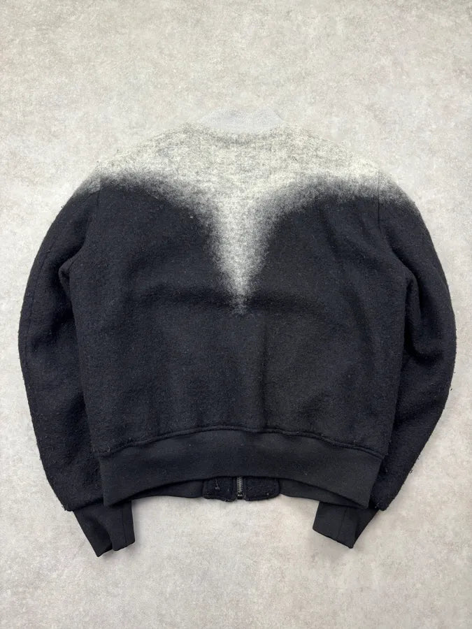 Marcelo Burlon Black & Grey Wool Bomber Jacket OXhRukn 4