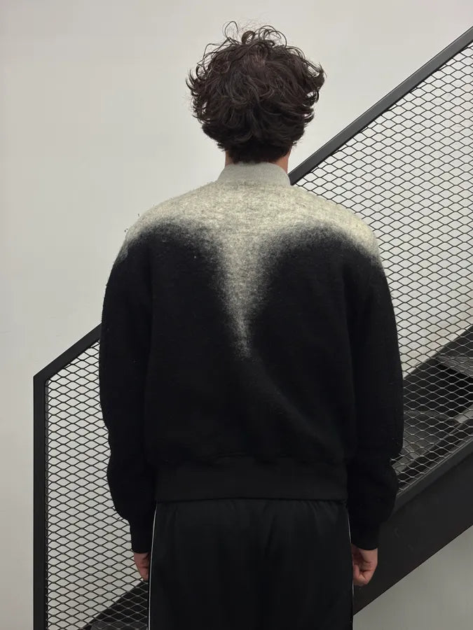 Marcelo Burlon Black & Grey Wool Bomber Jacket OXhRukn 2