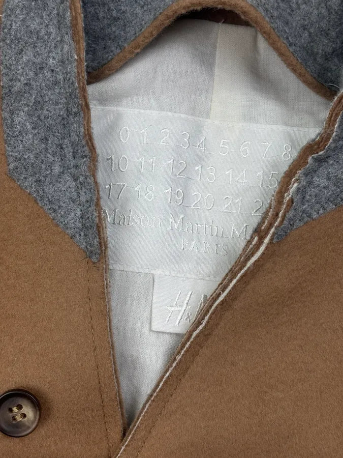 AW2012 Maison Margiela H&M Camel Wool Double-Breasted Long Coat  iHzrBQH 8