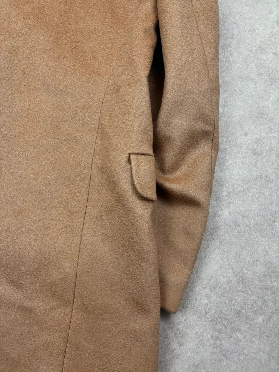AW2012 Maison Margiela H&M Camel Wool Double-Breasted Long Coat  iHzrBQH 9
