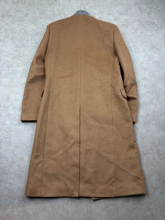 AW2012 Maison Margiela H&M Camel Wool Double-Breasted Long Coat  iHzrBQH 4