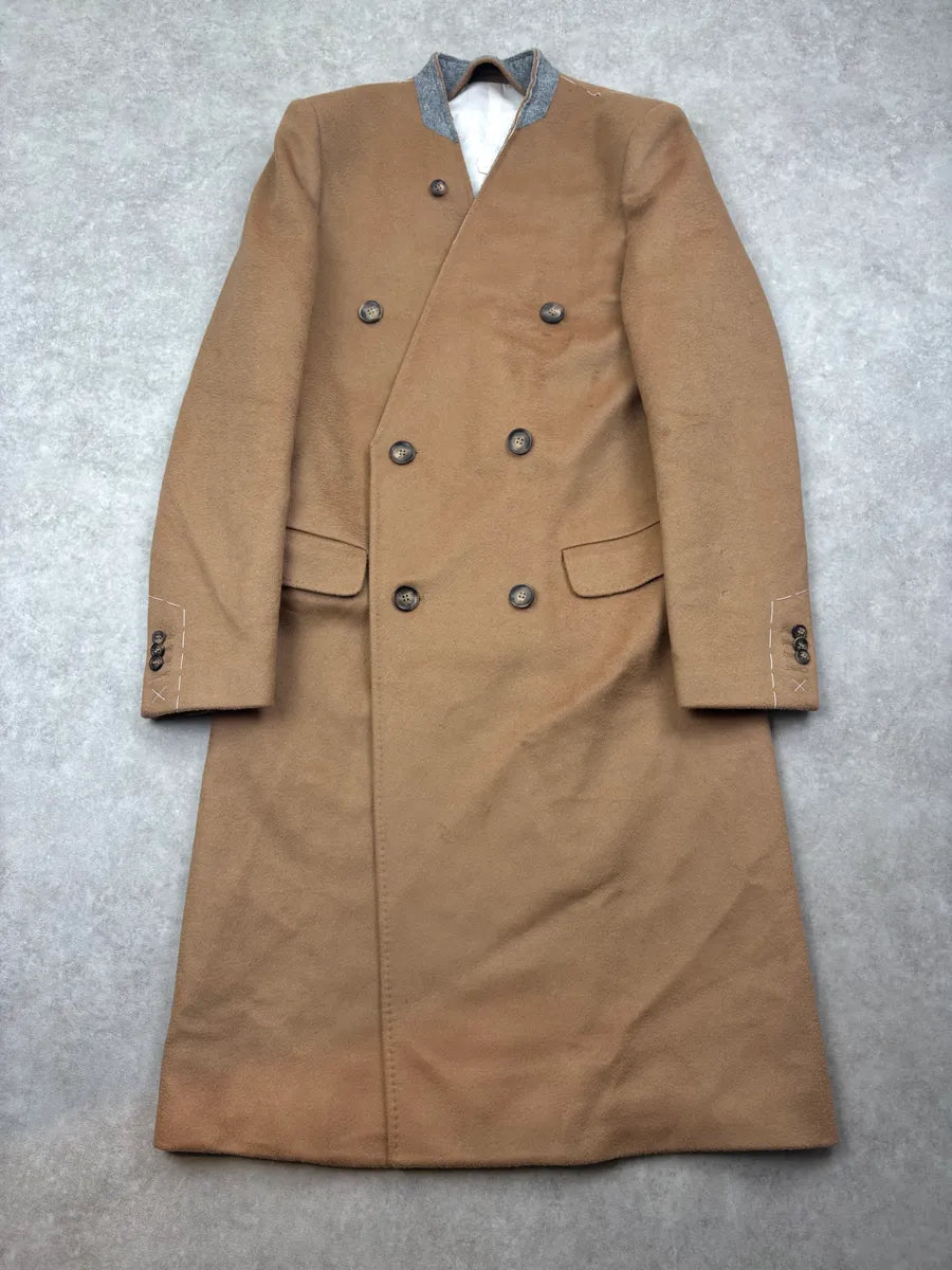 AW2012 Maison Margiela H&M Camel Wool Double-Breasted Long Coat  iHzrBQH 1