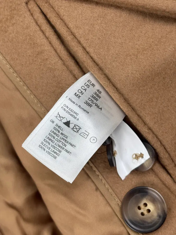 AW2012 Maison Margiela H&M Camel Wool Double-Breasted Long Coat  iHzrBQH 10