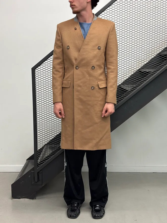 AW2012 Maison Margiela H&M Camel Wool Double-Breasted Long Coat  iHzrBQH 0