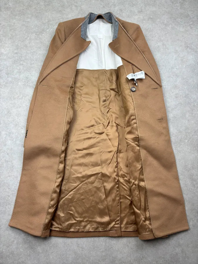 AW2012 Maison Margiela H&M Camel Wool Double-Breasted Long Coat  iHzrBQH 6