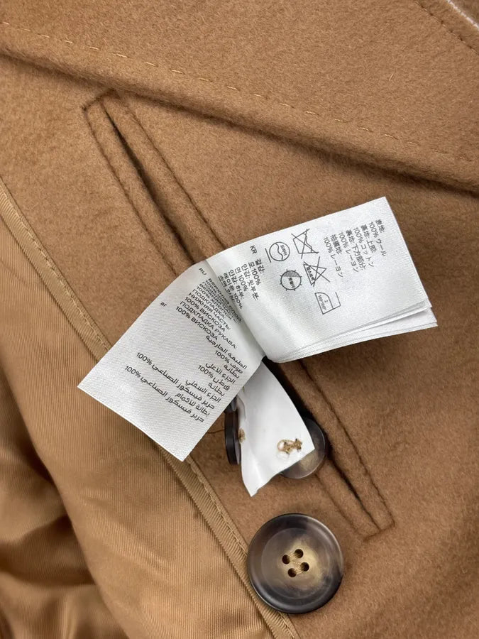 AW2012 Maison Margiela H&M Camel Wool Double-Breasted Long Coat  iHzrBQH 11