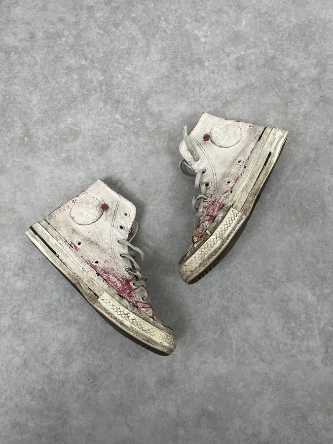 Margiela Converse White Destructured Painted High Shoes JiIVzJd 5