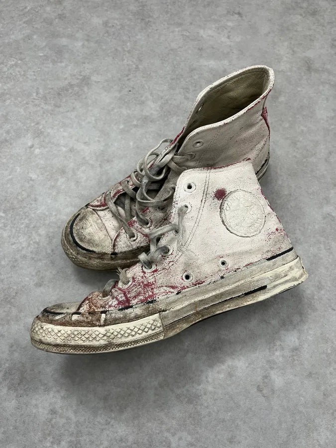 Margiela Converse White Destructured Painted High Shoes JiIVzJd 4