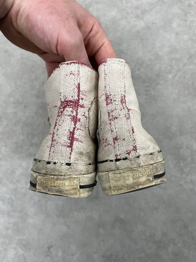 Margiela Converse White Destructured Painted High Shoes JiIVzJd 6