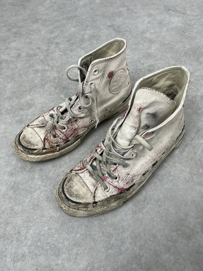 Margiela Converse White Destructured Painted High Shoes JiIVzJd 2
