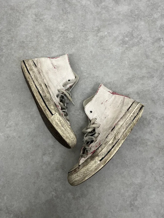 Margiela Converse White Destructured Painted High Shoes JiIVzJd 3