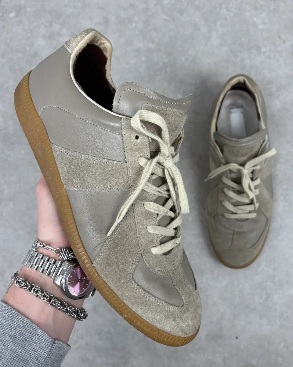Maison Margiela Replica Grey Army Suede Leather Sneakers TxiWoiA 0