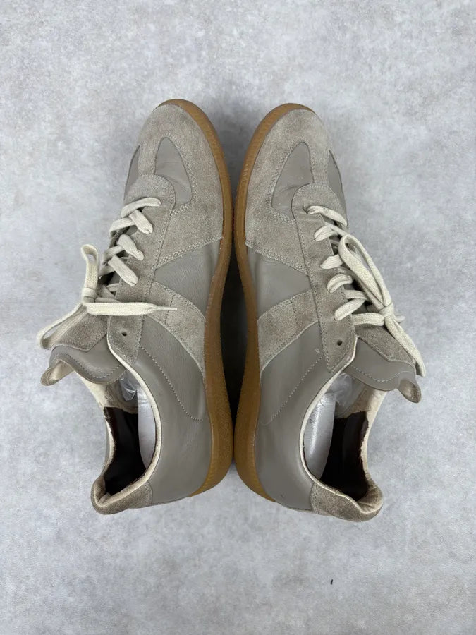 Maison Margiela Replica Grey Army Suede Leather Sneakers TxiWoiA 4
