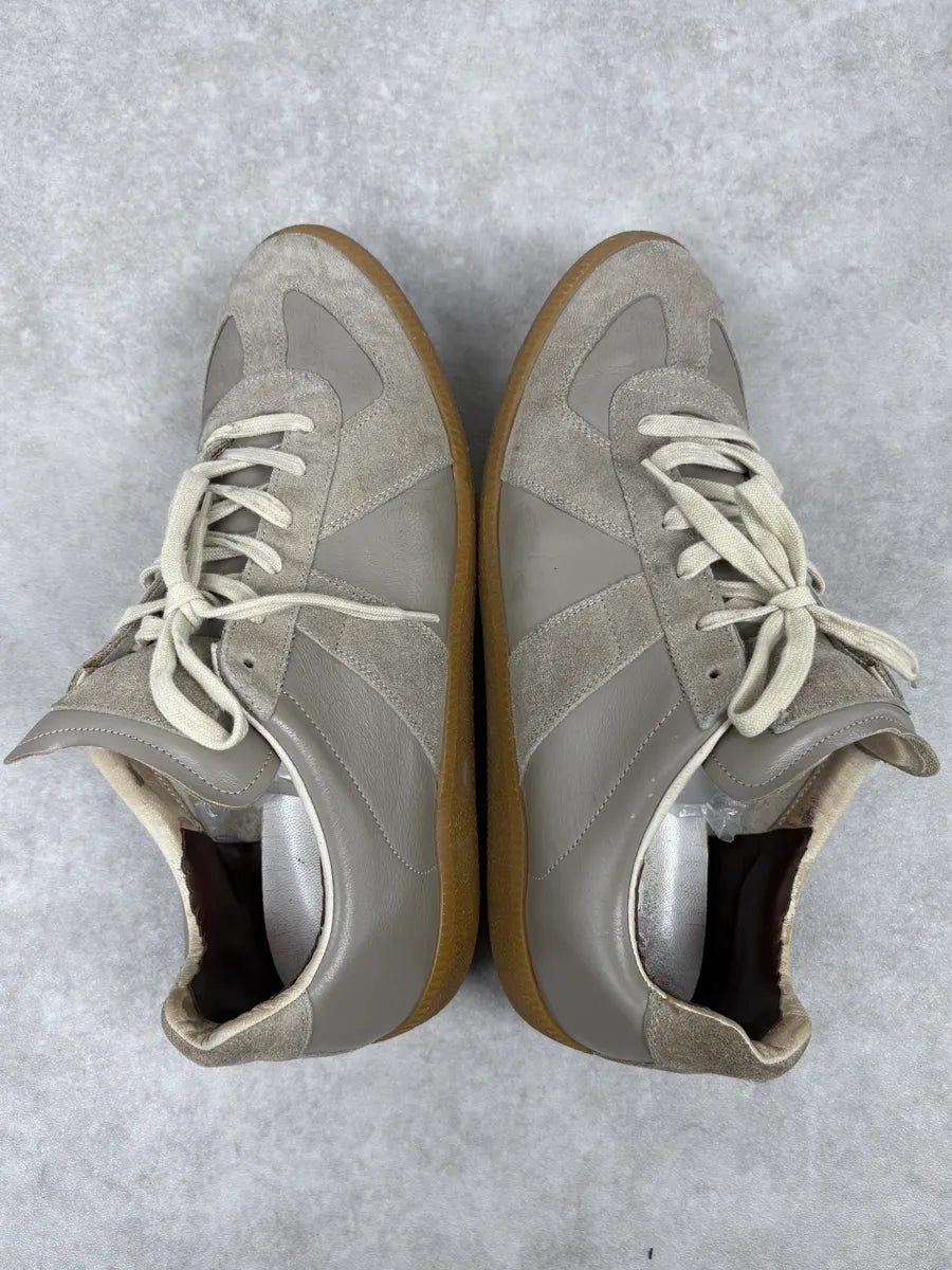 Maison Margiela Replica Grey Army Suede Leather Sneakers TxiWoiA 3
