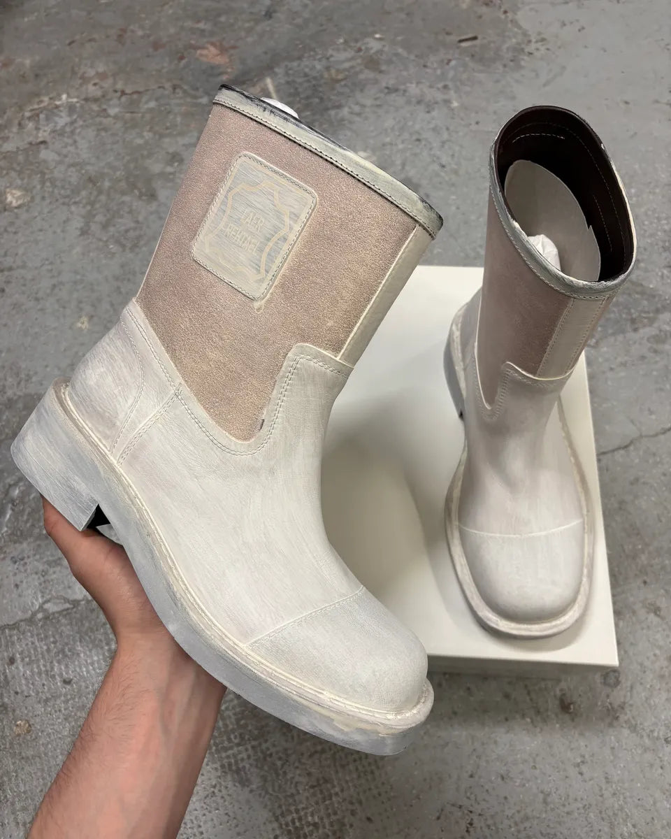 Margiela Painted White Boots KjbbemB 0